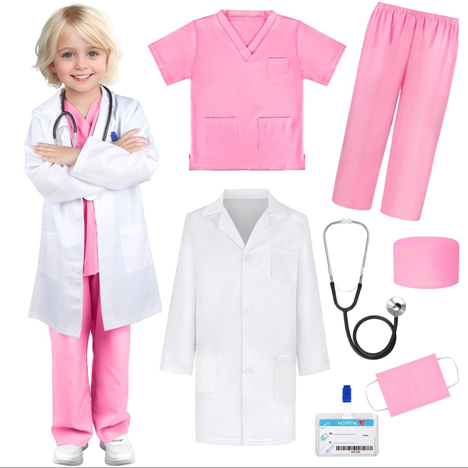 7 Pcs/Pack Kid White Medical U - Lab Coat Medical review and price