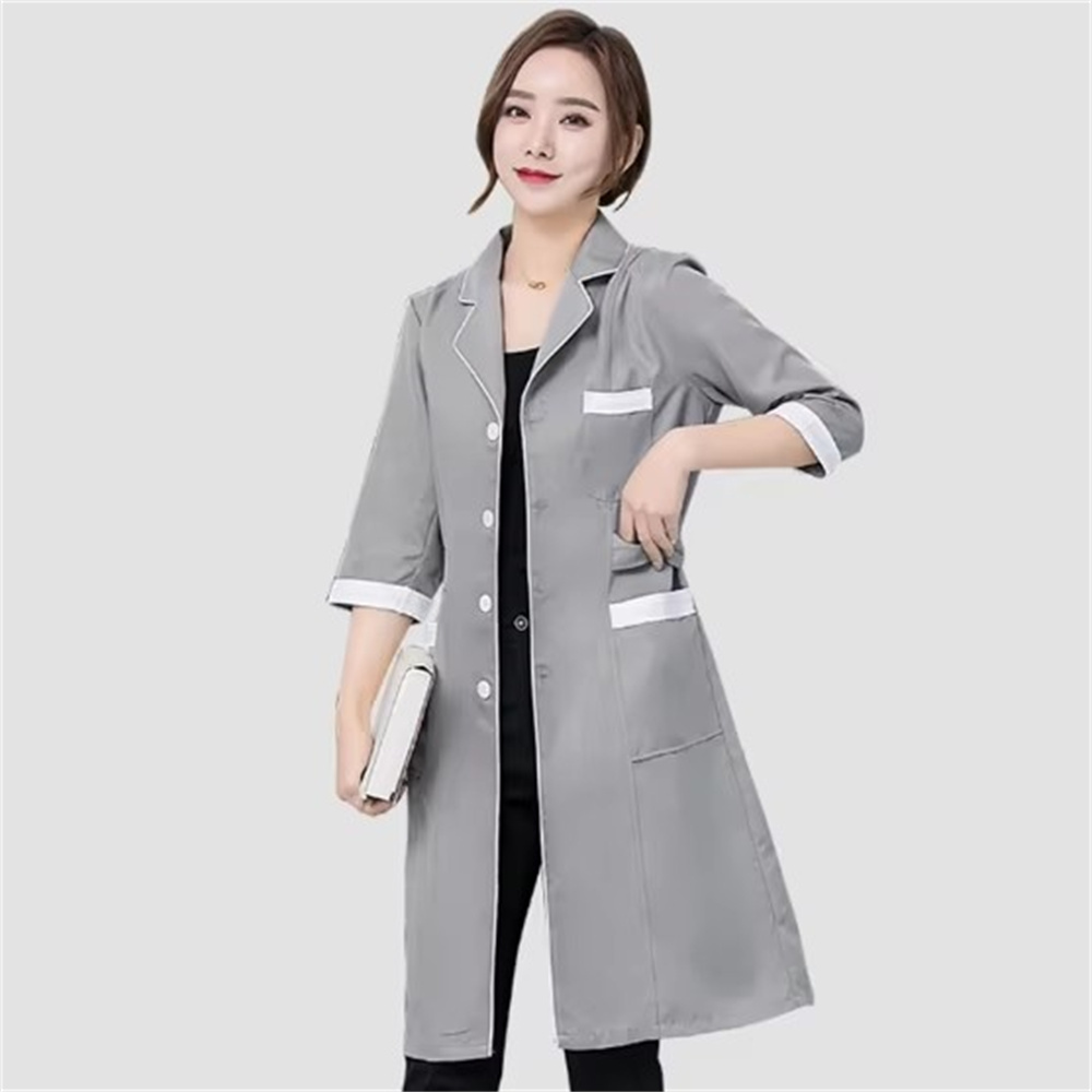 High grade gray solid color sl - Lab Coat Medical review and price
