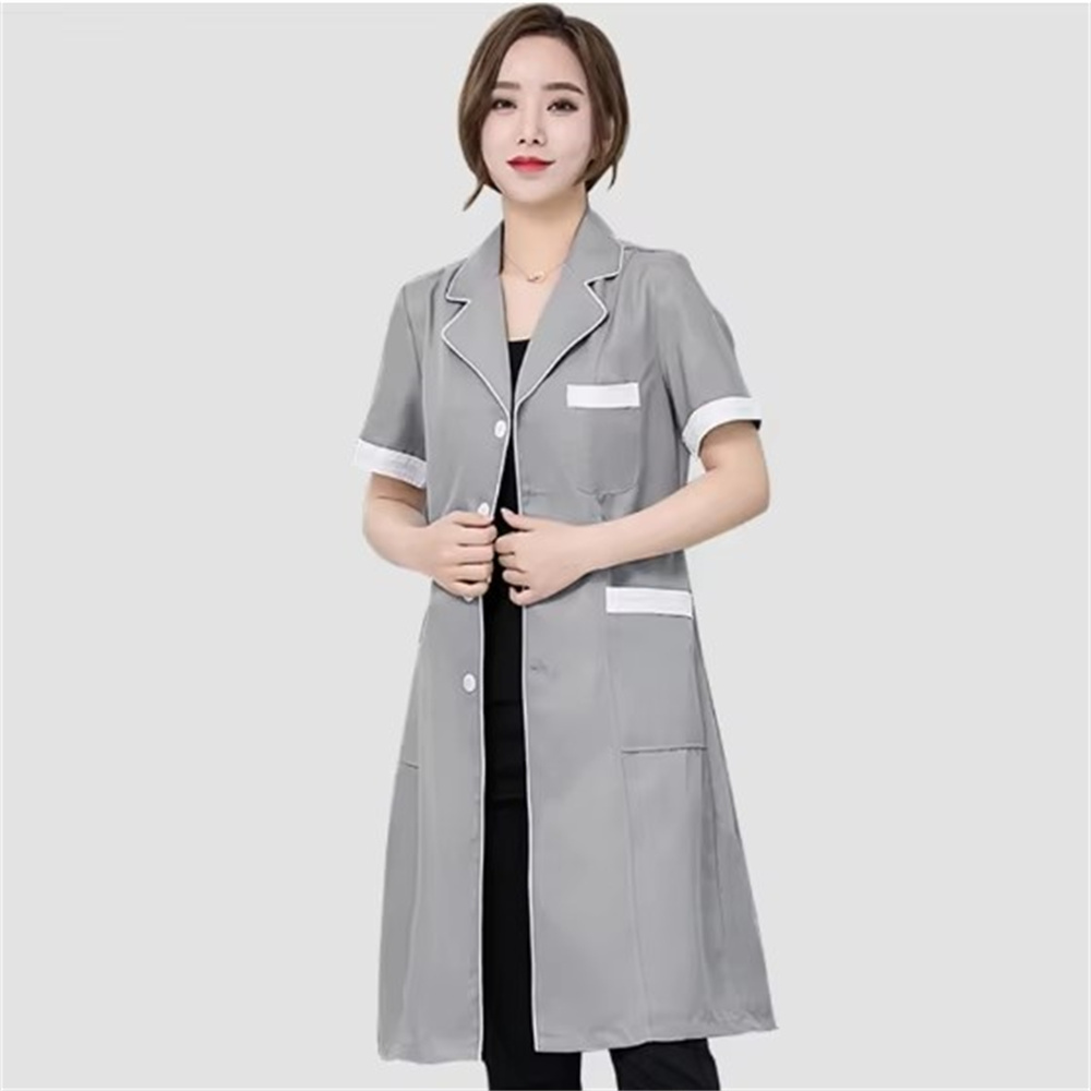 High grade gray solid color sl - Lab Coat Medical review and price