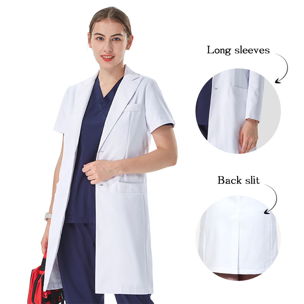 Thoughtful Lapel Collar White  - Lab Coat Medical review and price