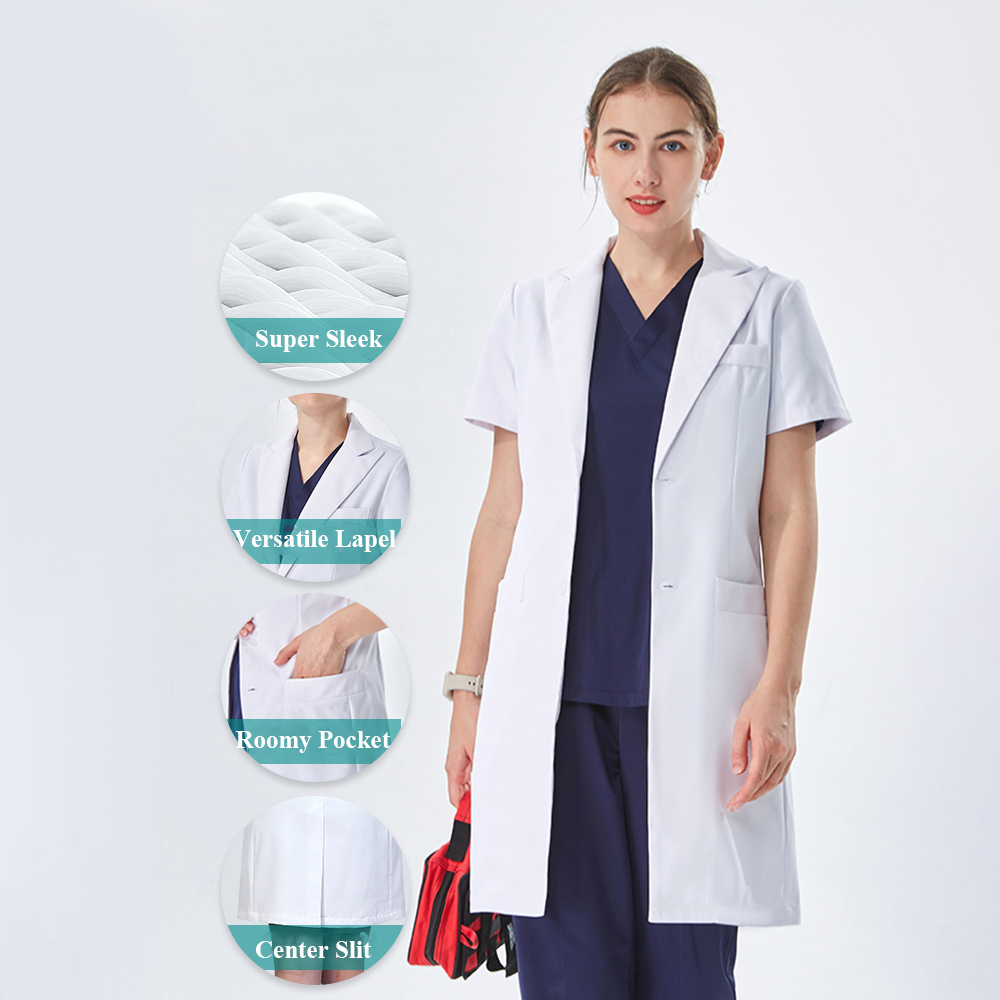 Thoughtful Lapel Collar White  - Lab Coat Medical review and price